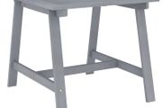 Garden Dining Table Grey 88x88x74 cm Solid Acacia Wood