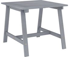Garden Dining Table Grey 88x88x74 cm Solid Acacia Wood