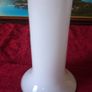 Large 10.5 Inches Tall Milky White Glass Vase Image 8