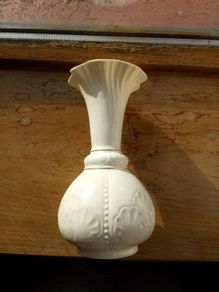 Vintage Belleek Porcelain 9in Vase