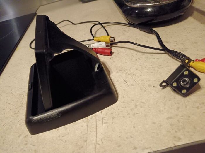 car reverse camera and monitor flip to close when need. All cables and easy to install on reverse positive cable and ground metal part of the car.