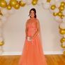 Danis Closet Orange Coral Debs Prom Dress Size 8 Image 2