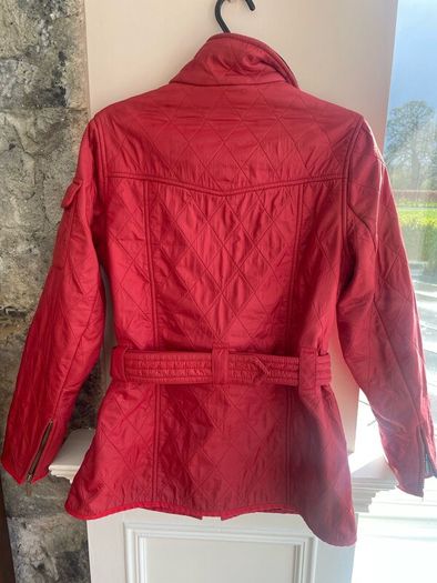 Ladies red Barber jacket sixe 10