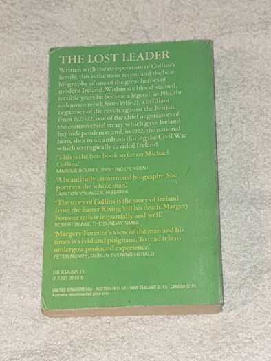 Michael Collins book The Lost Leader For Sale Here