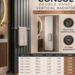 Hilltop double panel vertical radiator
