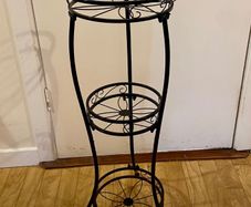 New Black Metal 3-Tier Plant Stand