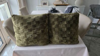 cushions x 6 green