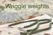 Sets of 4 wriggle weights for salmon and trout fishing
