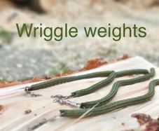 Sets of 4 wriggle weights for salmon and trout fishing