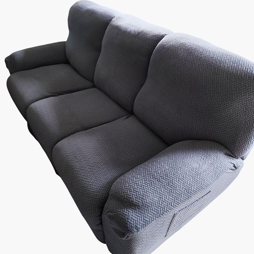 2 armchair covers and 1 sofa cover grey