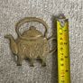 Vintage Brass Teapot Shaped Wall Hanger Image 3