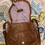 Brown leather shoulder bag Image 4