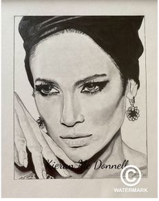 Jennifer Lopez Pencil Drawing
