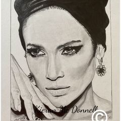 Jennifer Lopez Pencil Drawing