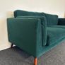 Dark Green Velvet 3-seater sofa, perfect condition Image 2