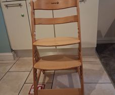 Safety 1st wooden adjustable high chair.