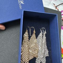 Swarovski Crystal Mesh Drop Earrings