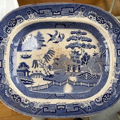 Antique Willow Pattern Plate