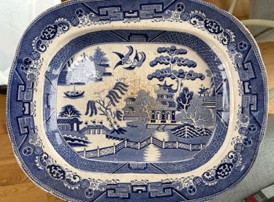Antique Willow Pattern Plate