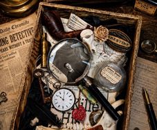 The Detective's Case Files Handmade Victorian Oddity Display