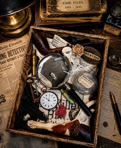 The Detective's Case Files Handmade Victorian Oddity Display