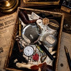 The Detective's Case Files Handmade Victorian Oddity Display