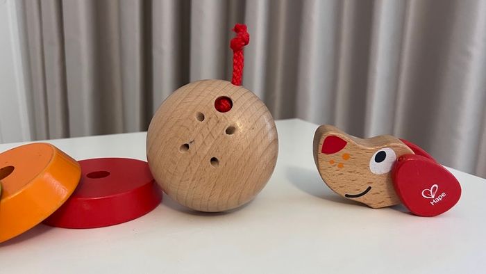 Hape Pepe & Friends Sound Dog Stacker - Baby & Toddler Wooden Activity Toy