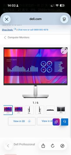 Dell P2723de 27 Qhd Usb C Monitor
