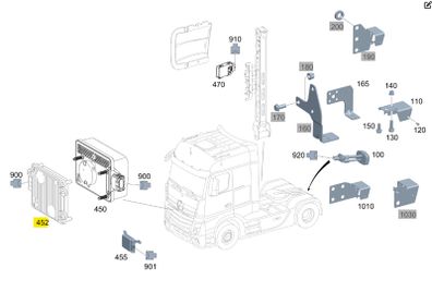 Part number: A000446224928. CU, Distance(radar) sensor