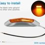 5pcs Ultra-Bright 4-LED Side Marker Lights with Chrome Bezel, 12V-24V Image 3