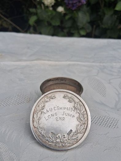 Sterling Silver Irish National Long Jump Medal 1949(48.4 grams)