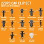 NEW SALE | Car Clips Set 229pc With Tools - Car Trim Clips Box, Assorted Plastic Clip Fasteners Image 2