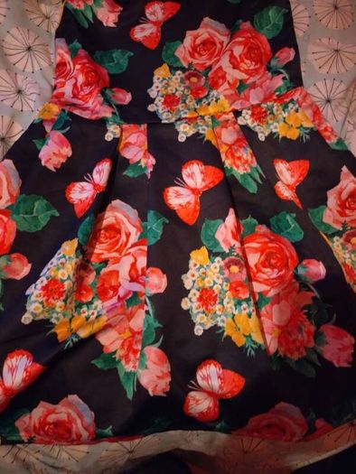 name it black floral dress, 12 yrs