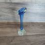 Vintage Glass Vase Blue 1960s Single Stem Blue Control Vase Image 2