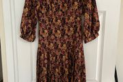 An elegant dress in floral print