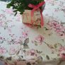 Round " Roses "Tablecloths.140cm. 100% cotton.Shabby chic vintage style.3 patterns to choose from. Image 2
