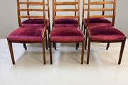 Set of Six G Plan Fresco Teak Ladder Back Dining Chairs