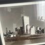 Black and white print of New York twin towers Image 3