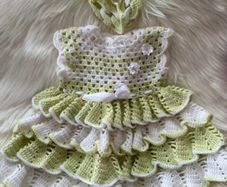 Beautiful handmade crochet baby dress