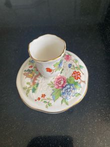 Crown Staffordshire vintage pagoda candle holder