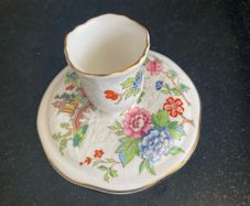 Crown Staffordshire vintage pagoda candle holder