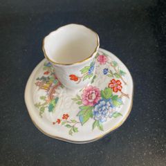 Crown Staffordshire vintage pagoda candle holder