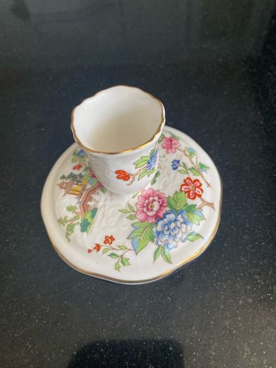 Crown Staffordshire vintage pagoda candle holder