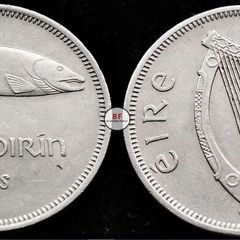 [#2184] - Ireland 1959 | Irish 2s | Irish Florin | Salmon | KM.15a | High Grade