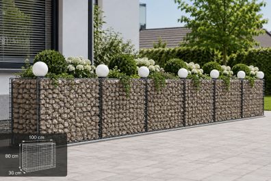 20 x DIY Gabion baskets (100x80x30) FREE Delivery
