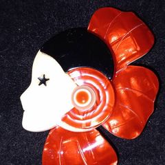 Genuine Lea Stein Corolle Brooch
