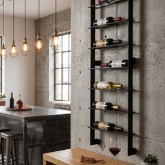 The SOMMELIER Bespoke Wall Wine Rack | Modern 7-Bottle Display