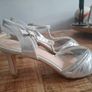Silver shoes Size 7 and Bag Image 2