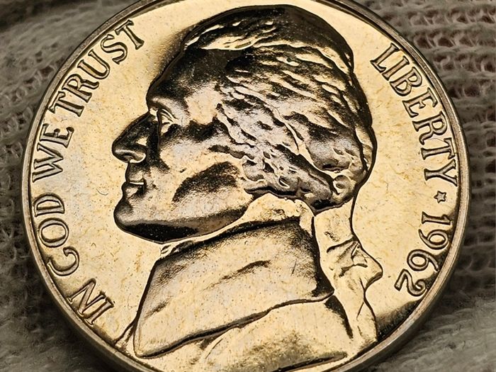 USA United States 1962 Jefferson Nickel 5 Cent Beautiful Gem Proof