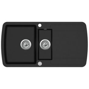 Granite Kitchen Sink Double Basin Black
